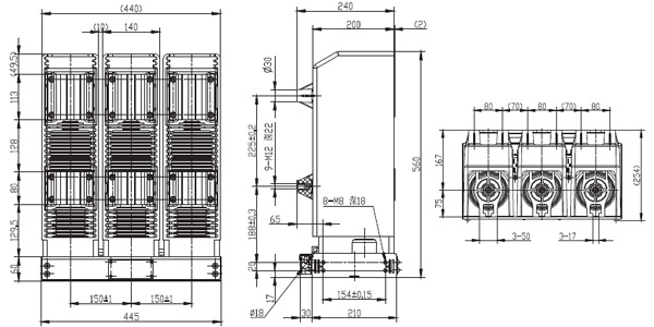 IDM-12/Y1250-31.5（150相间）产品尺寸